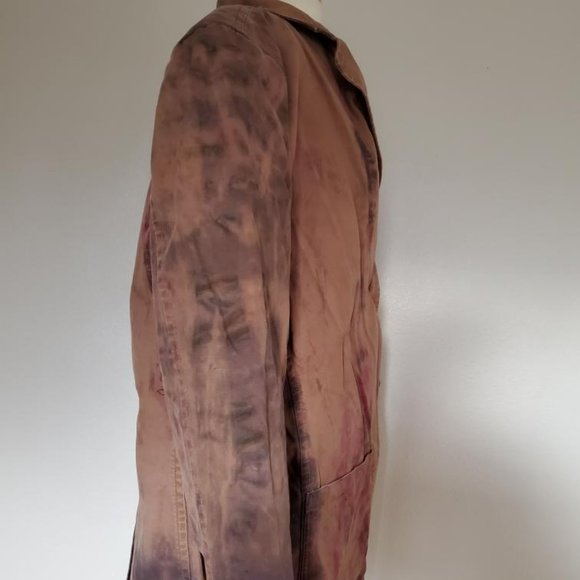 Cowboy western rustic camo Blazer sports Coat dyed brown khaki black gray tan XL - Picture 7 of 12